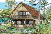 Cabin Style House Plan - 3 Beds 2 Baths 1286 Sq/Ft Plan #47-111 