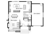 Contemporary Style House Plan - 3 Beds 1.5 Baths 1852 Sq/Ft Plan #23-2585 