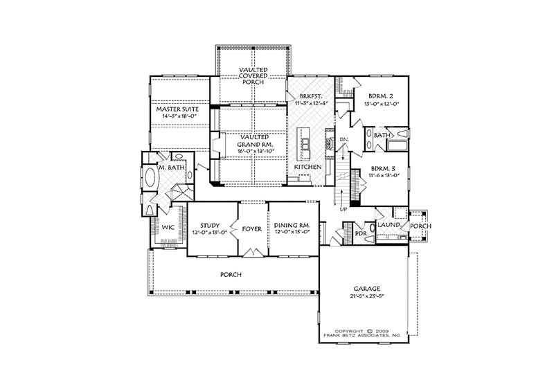 Home Plan - Floor Plan - Main Floor for Colonial House Plan #927-528 - 3 bed, 2.5 bath