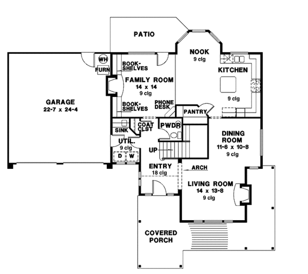 Home Plan - Victorian Floor Plan - Main Floor Plan #966-53