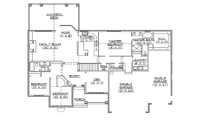 Dream House Plan - Floor Plan - Main Floor for Traditional House Plan #945-21 - 4 bed, 2.5 bath