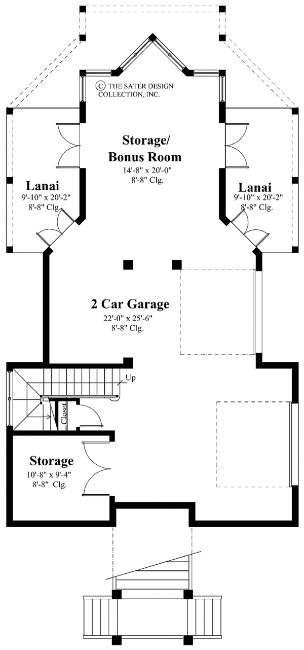 House Design - Mediterranean Floor Plan - Lower Floor Plan #930-149