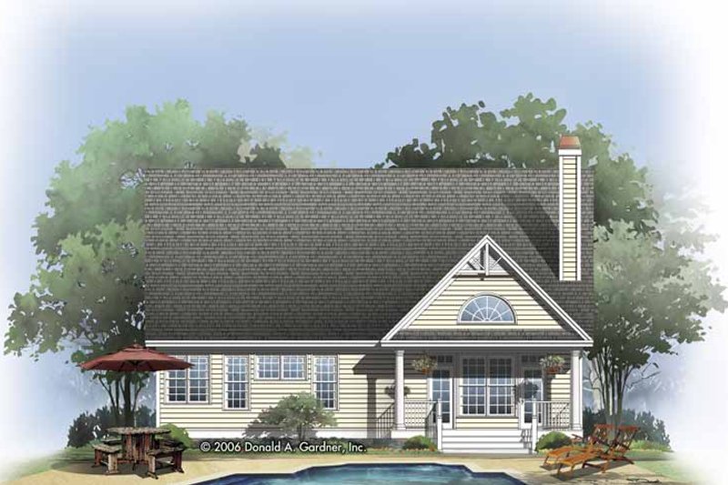 Dream House Plan - Exterior - Rear Elevation 2 for Craftsman House Plan #929-814 - 3 bed, 2.5 bath