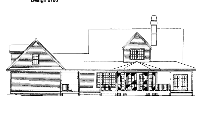 Home Plan - Exterior - Rear Elevation for Country House Plan #929-149 - 4 bed, 2.5 bath