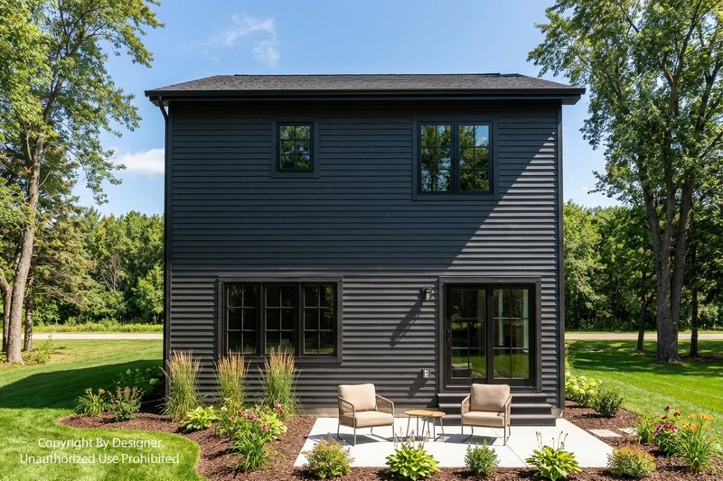 Architectural House Design - Exterior - Rear Elevation 1 for Modern House Plan #51-1516 - 3 bed, 2.5 bath