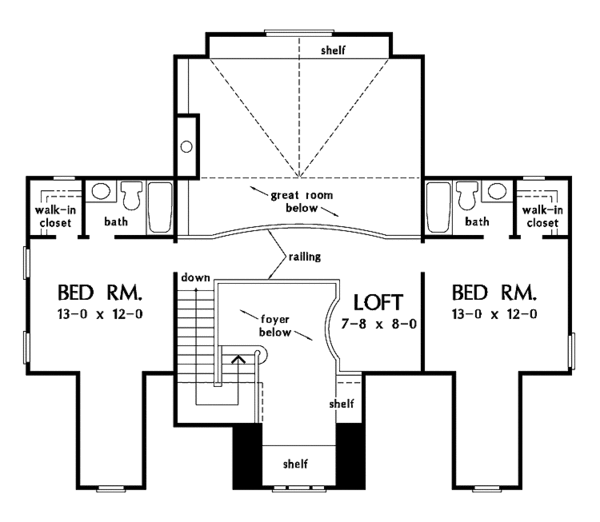 House Plan Design - Victorian Floor Plan - Upper Floor Plan #929-98
