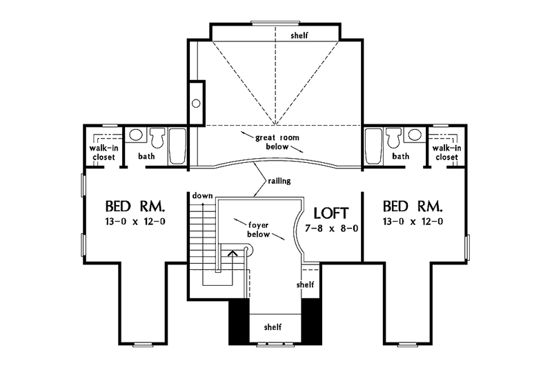 Home Plan - Floor Plan - Upper Floor for Victorian House Plan #929-98 - 3 bed, 3.5 bath