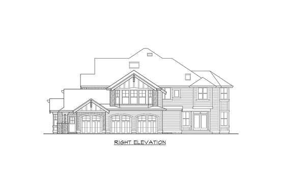 Exterior - Other Elevation 3 for Craftsman House Plan #132-178 - 5 bed, 4.5 bath