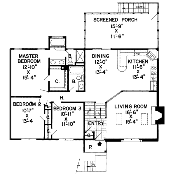 Modern Floor Plan - Main Floor Plan #312-459