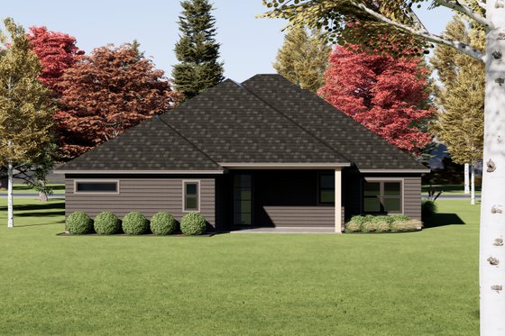 Exterior - Rear Elevation for Modern House Plan #1096-110 - 3 bed, 2 bath