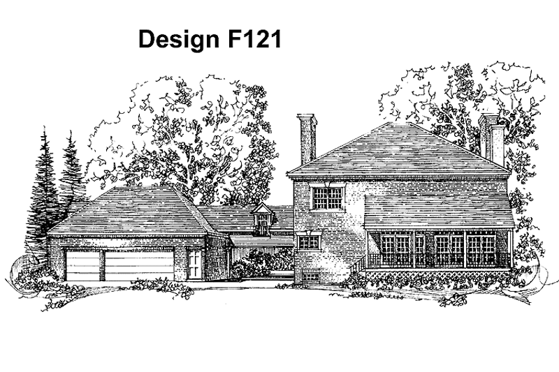 Home Plan - Exterior - Rear Elevation for Colonial House Plan #1016-18 - 3 bed, 3.5 bath