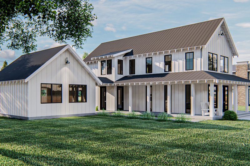 Architectural House Design - Exterior - Other Elevation 2 for Farmhouse House Plan #455-208 - 2 bed, 2 bath