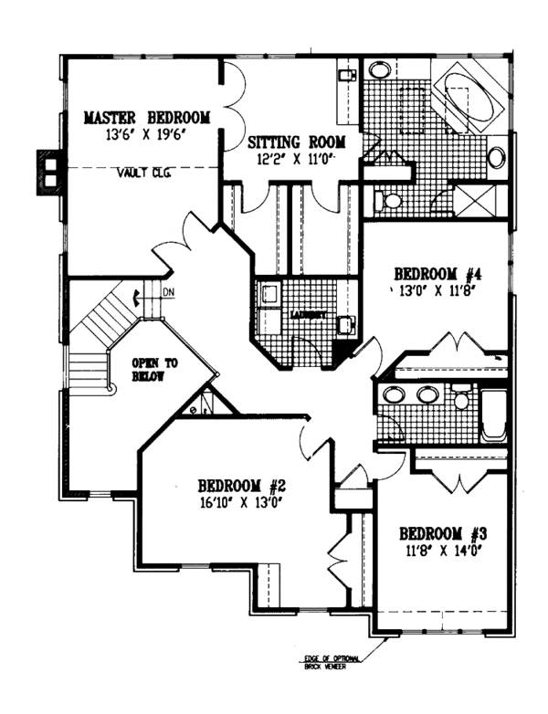 House Plan Design - European Floor Plan - Upper Floor Plan #953-117