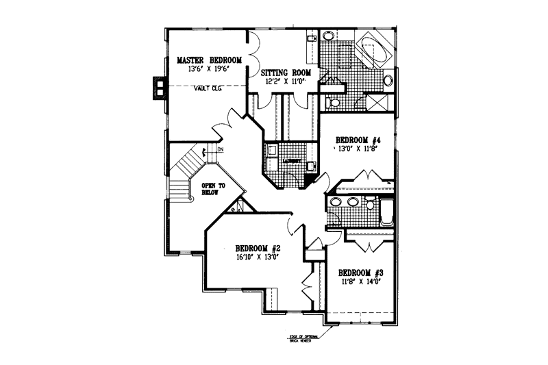 Home Plan - Floor Plan - Upper Floor for European House Plan #953-117 - 4 bed, 2.5 bath