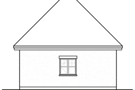 Exterior - Rear Elevation for European House Plan #23-2468, 0 bath