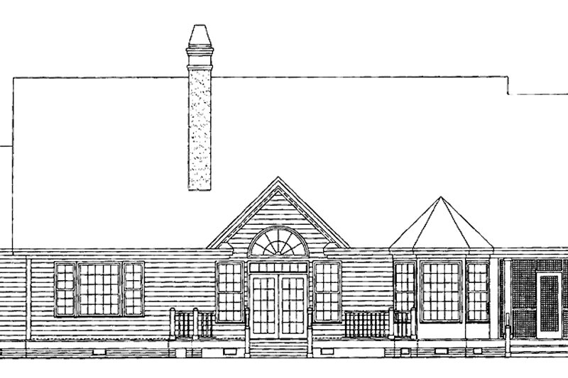 Home Plan - Exterior - Rear Elevation 3 for Traditional House Plan #929-481 - 4 bed, 3 bath