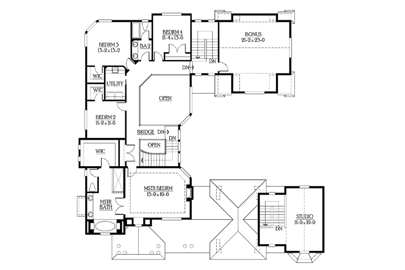 Home Plan - Floor Plan - Upper Floor for Traditional House Plan #132-504 - 4 bed, 2.5 bath