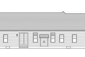 Exterior - Rear Elevation for Ranch House Plan #1010-100 - 3 bed, 2 bath