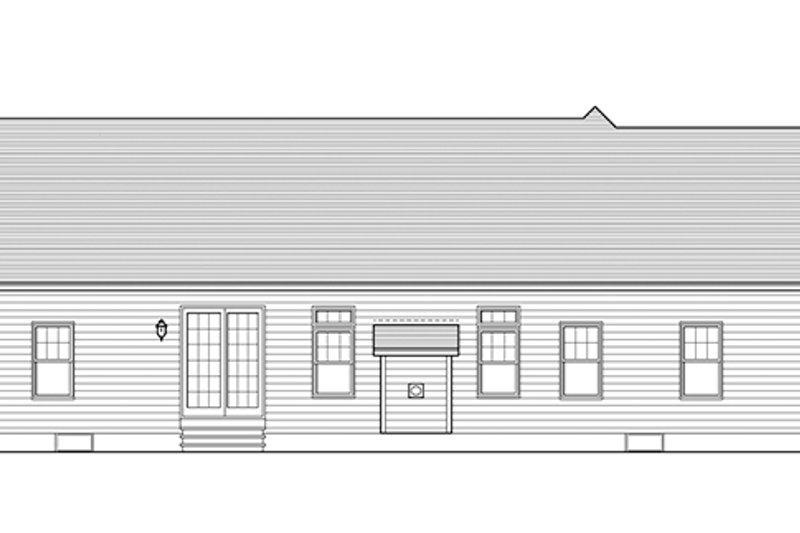 Dream House Plan - Exterior - Rear Elevation for Ranch House Plan #1010-100 - 3 bed, 2 bath