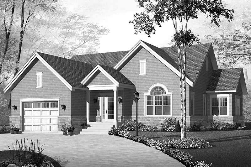 Dream House Plan - Exterior - Front Elevation 3 for Craftsman House Plan #23-2432 - 2 bed, 1 bath
