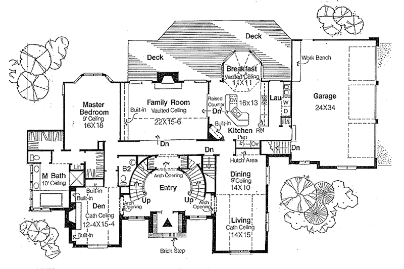 Dream House Plan - Floor Plan - Main Floor for Traditional House Plan #334-128 - 4 bed, 3.5 bath