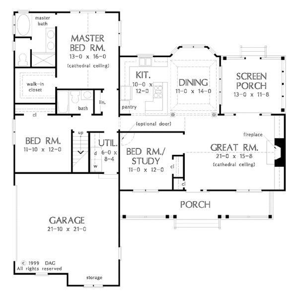 Architectural House Design - Country Floor Plan - Main Floor Plan #929-513