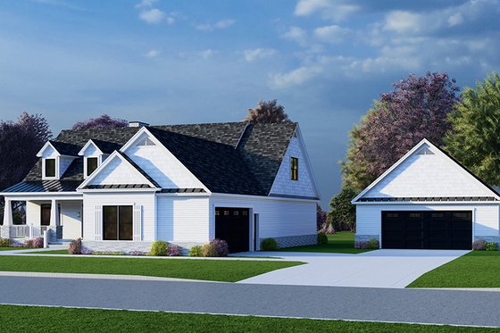 Exterior - Front Elevation 3 for Craftsman House Plan #923-313 - 5 bed, 4.5 bath