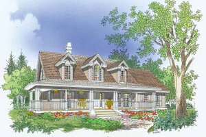Country Exterior - Front Elevation Plan #929-480