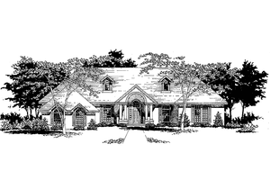 Dream House Plan - Exterior - Front Elevation for Ranch House Plan #472-208 - 4 bed, 3.5 bath