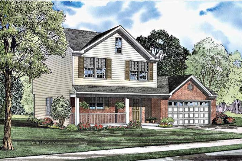 Home Plan - Country Exterior - Front Elevation Plan #17-3013