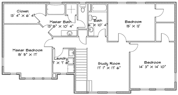 Home Plan - Traditional Floor Plan - Upper Floor Plan #1060-32