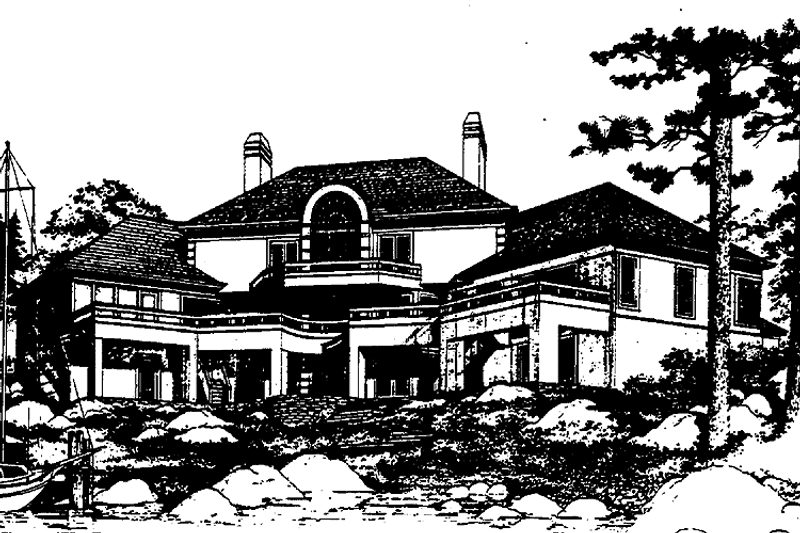 Dream House Plan - Exterior - Front Elevation 3 for European House Plan #30-259 - 4 bed, 2.5 bath