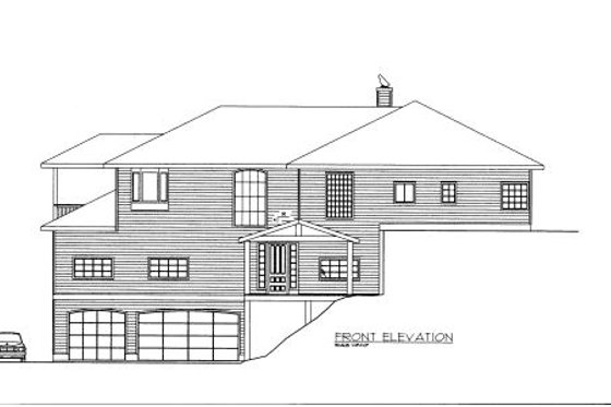 Exterior - Rear Elevation for Bungalow House Plan #117-290 - 4 bed, 3 bath