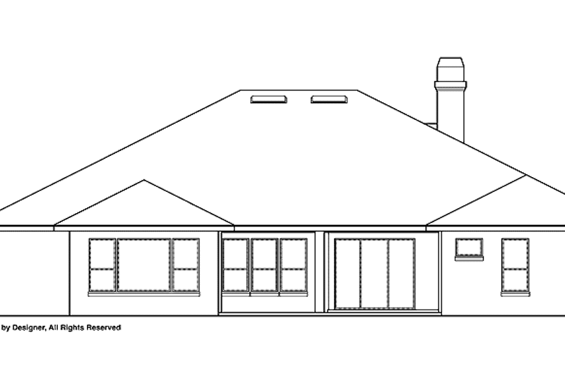Home Plan - Exterior - Rear Elevation for Traditional House Plan #1019-15 - 5 bed, 3 bath