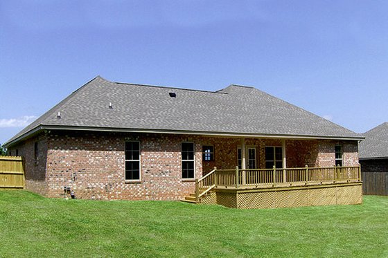 Exterior - Rear Elevation for European House Plan #430-52 - 3 bed, 2 bath