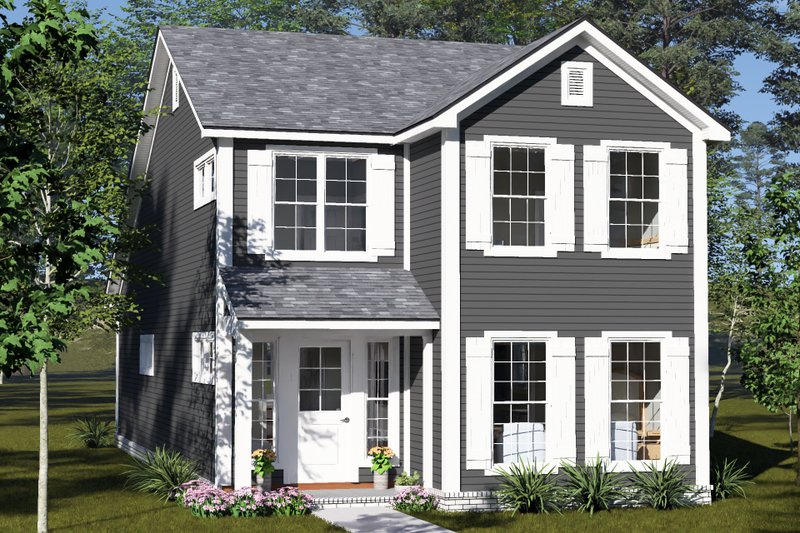 Architectural House Design - Exterior - Front Elevation 2 for Cottage House Plan #513-2457 - 3 bed, 2.5 bath