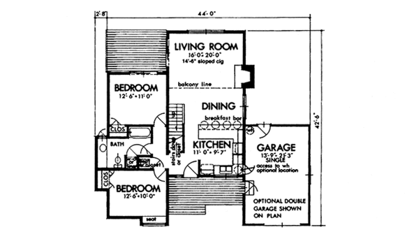 Architectural House Design - Contemporary Floor Plan - Main Floor Plan #320-1209