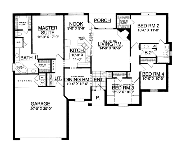 House Plan Design - Traditional Floor Plan - Main Floor Plan #40-485