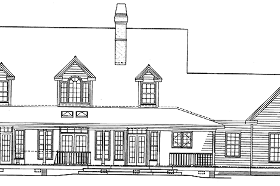 Exterior - Rear Elevation for Country House Plan #929-151 - 4 bed, 3.5 bath