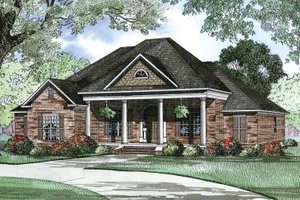Exterior - Front Elevation 3 for Traditional House Plan #17-2890 - 4 bed, 3 bath