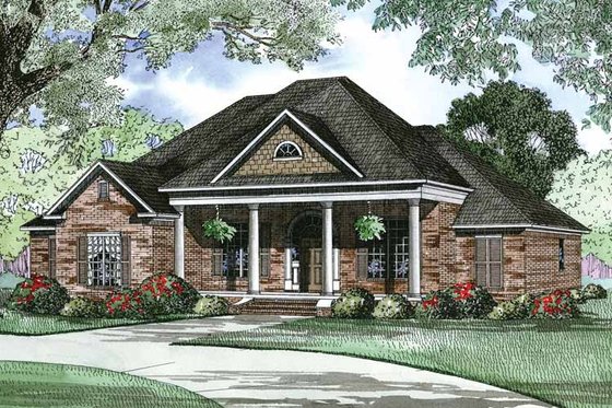 Exterior - Front Elevation 3 for Traditional House Plan #17-2890 - 4 bed, 3 bath