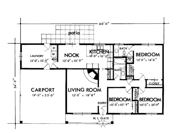 Dream House Plan - Adobe / Southwestern Floor Plan - Main Floor Plan #320-1379