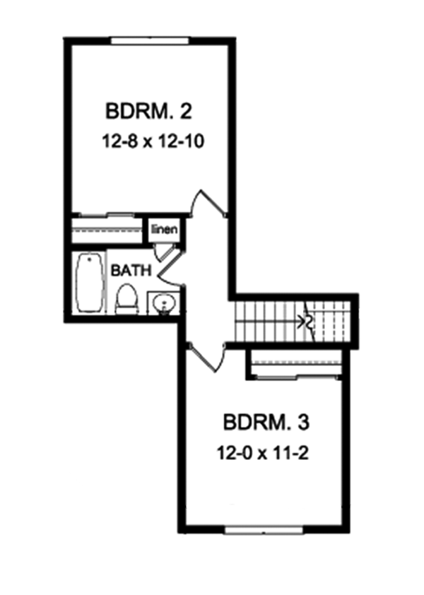 Architectural House Design - Country Floor Plan - Upper Floor Plan #1010-153