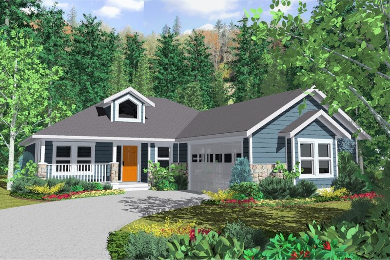 Home Plan - Country Exterior - Front Elevation Plan #126-128