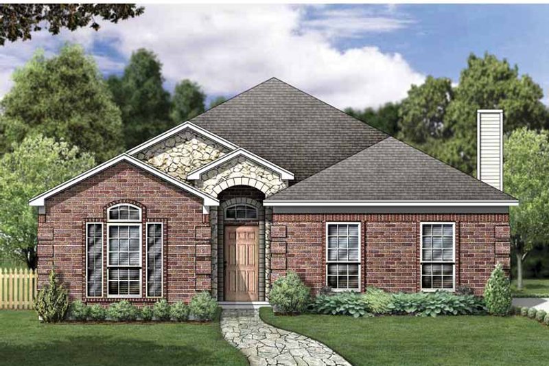 Home Plan - Exterior - Front Elevation 3 for Traditional House Plan #84-763 - 3 bed, 2 bath
