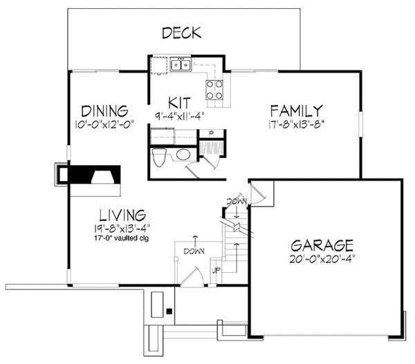 Home Plan - Craftsman Floor Plan - Main Floor Plan #320-693