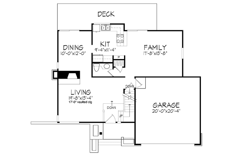 Dream House Plan - Floor Plan - Main Floor for Craftsman House Plan #320-693 - 3 bed, 2.5 bath