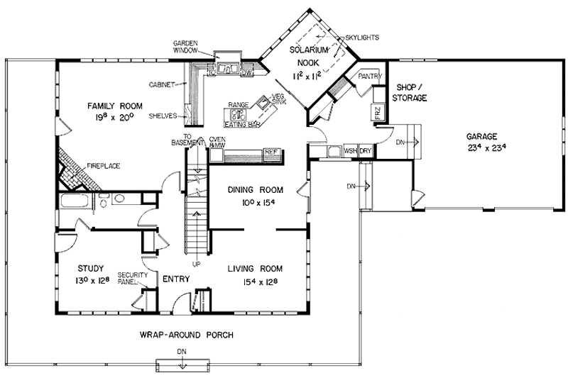 Dream House Plan - Floor Plan - Main Floor for Traditional House Plan #60-998 - 3 bed, 3 bath