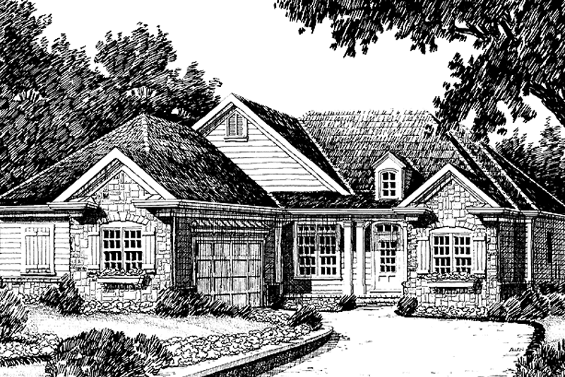 Home Plan - Exterior - Front Elevation 3 for Country House Plan #927-608 - 3 bed, 2 bath