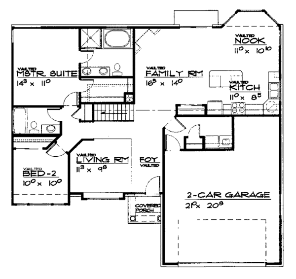 Home Plan - Traditional Floor Plan - Main Floor Plan #308-271